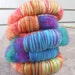 5 hand knit felted bangles warm/cool