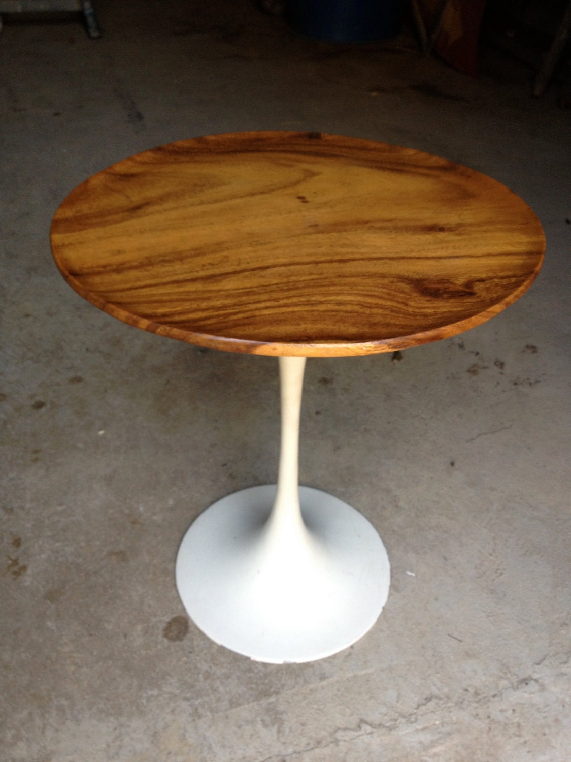 Saarinen Style Tulip Table Hard Wood Top Knoll Burke.