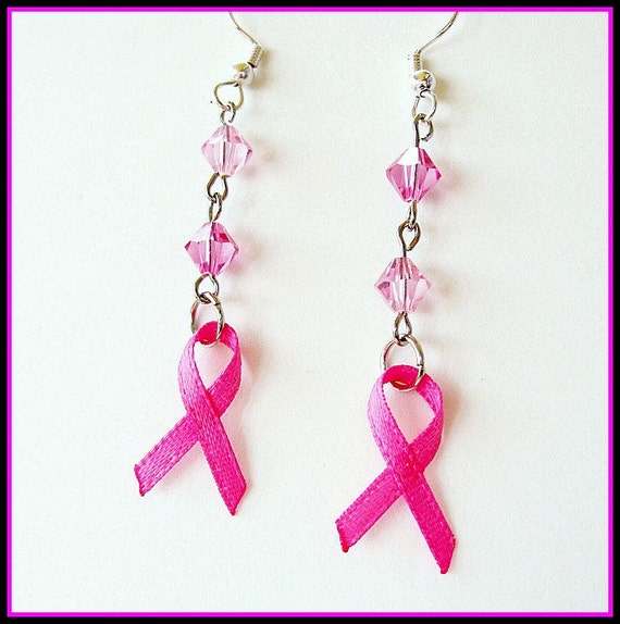 Breast Cancer Earrings Awareness Earrings Pink Earrings