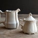 Creamer and Sugar Bowl Set - Vintage Milk Glass