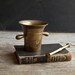 Brass Metal Mortar and Pestle - Vintage Victorian Gold