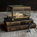 Jewelry Box - Pressed Flowers -Vintage Glass Box