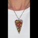 Large Heart Pendant with Coral