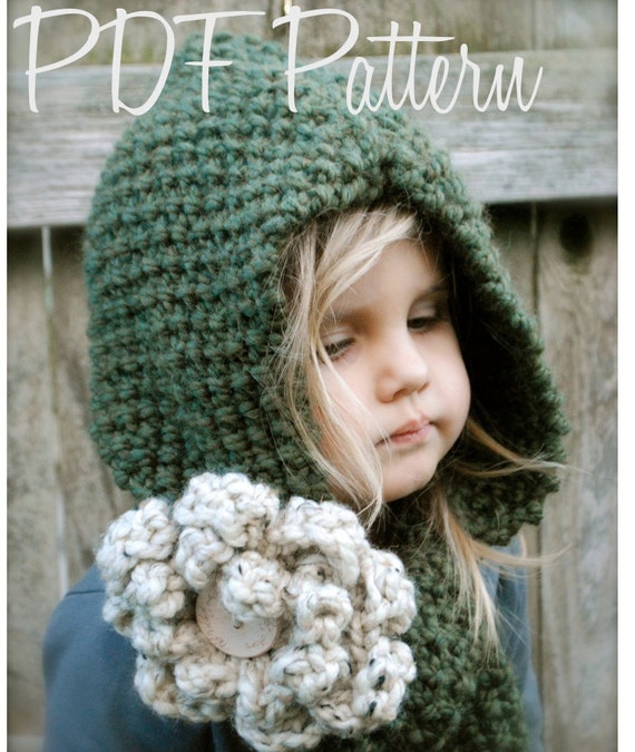 Knitting PATTERN-The Harper Hood Toddler Child Adult sizes