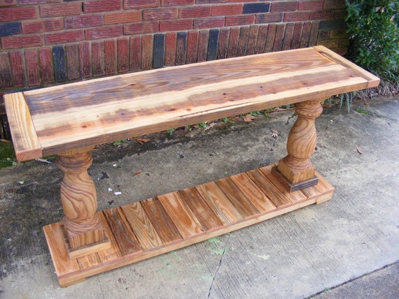 Items similar to Console Table Handcrafted Old Barnwood ...