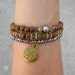 tree of life - wood, crystal and freshwater pearl mala bracelet set - on sale