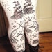 Pirate Printed Tights Womens Sailor Tattoos Small Medium Black Pearl on White Narwhal Octopus Squid
