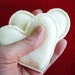 Pocket Hand Warmers Fleece VANILLA CREAM Hearts Eco Friendly Handwarmers as Seen on One Good Thing by Jillee Gift Guide by WormeWoole