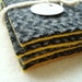 CHEVRON Wool Coasters Recycled Mug Rugs Gray and Yellow Coasters