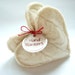 Pocket Hand Warmers VANILLA Hearts Cabled Felted Wool, Eco Gift