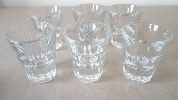 6 Old Fashion Bar Shot Glasses