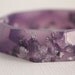 Lavender with silver flakes eco resin faceted bracelet bangle