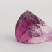 Magenta soft faceted eco resin ring with suspended silver leaf