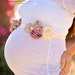 THE GENEVA--Mauve, Cream, & Taupe Maternity/Bridal Sash Belt--Photo Prop