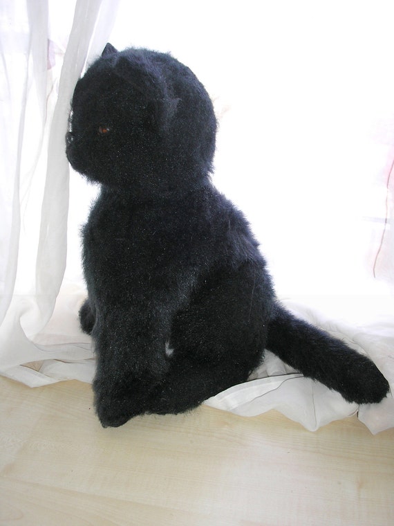 big black cat plush