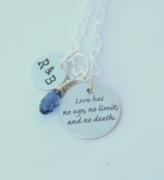 Love is Endless Necklace Love Quote Love Has No Age Quote