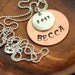 Custom Initial Silver Monogram Necklaces on Copper Sterling Hand Stamped Initial Pendant, Personalized Graduation Gift, Mothers Day Gift,