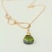 Lariat Necklace, Green and Gold Leaf Necklace, Gold Lariat Personalized Necklaces, Bridesmaids Gifts, Green Necklace, Y Necklace, Christmas