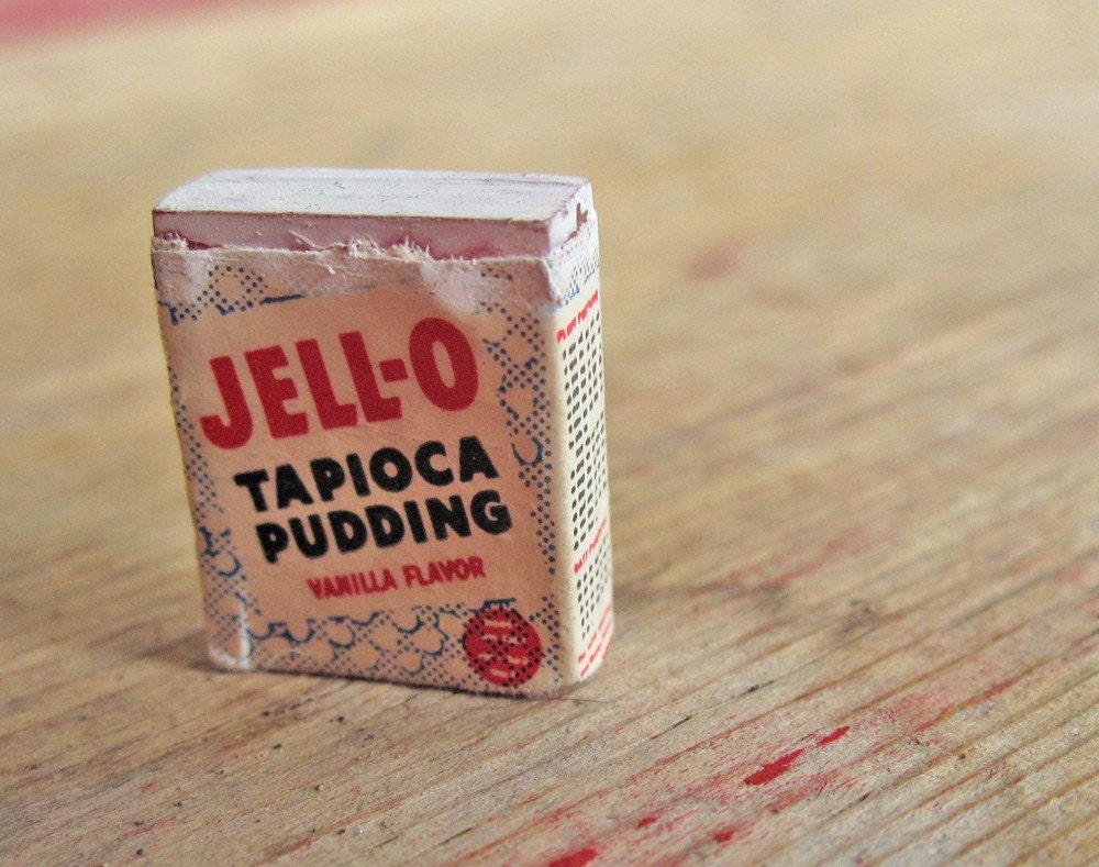 JELL-O tapioca vanilla pudding box dollhouse or craft grocery