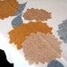 Chrysanthemums. Vtg William Ewart 65" round tablecloth, great condition.