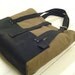recycled vintage cotton tote bag with leather bottem and adjustable shoulderstrap COLLECTION UNISEX