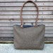 Wool tote bag with waxed leather handles COLLECTION WOMEN