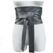 SALE Wide Leather Obi Belt Cinch Gray or Black 1 in stock S-M