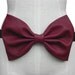 RESERVED Leather Bow Belt Large Red Bow Headband, Oxblood Leather Bow Sash