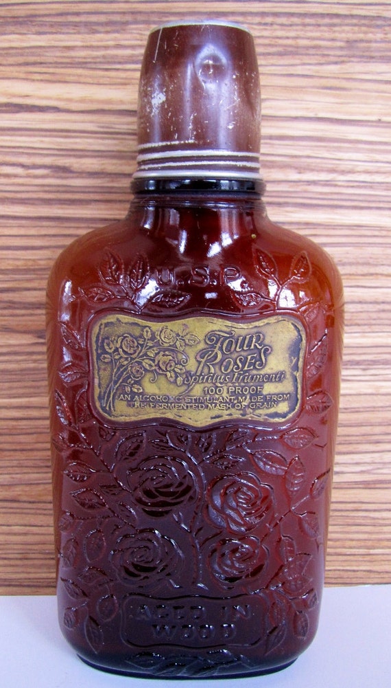 Antique Four Roses Prohibition WHISKEY Bottle Prescription