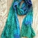 Recycled sari long neck silk scarf woman accesories