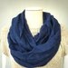 ON SALE On Sale Soft Viscose Navy blue lnfinity , loop , circle scarf