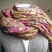Shawl Silk...Scarf Neck.. Retro woman accesories Recycled Silk Sari... FASHION Scarves..MU