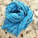 Silk Scarf Recycled blue Sari woman accesories TUA