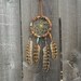 Feather Dream Catcher, Dream Catcher, Brown Feather Dream Catcher, Striped Feather Dream Catcher, Native American, Dreamcatchers,