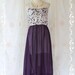 Lady And Floral - Maxi Dress Purple With White Lace Strap And Strapless Maxi Dress Sweet Beautiful Gorgeous Long Dress