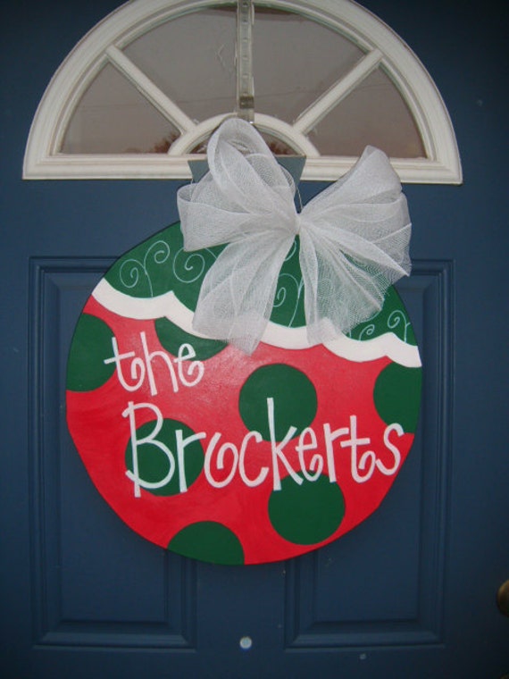 Christmas Door Hanger Large Ornament by laura611 on Etsy