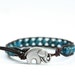 Blue Jasper GOOD LUCK ELEPHANT Leather Wrap Beads