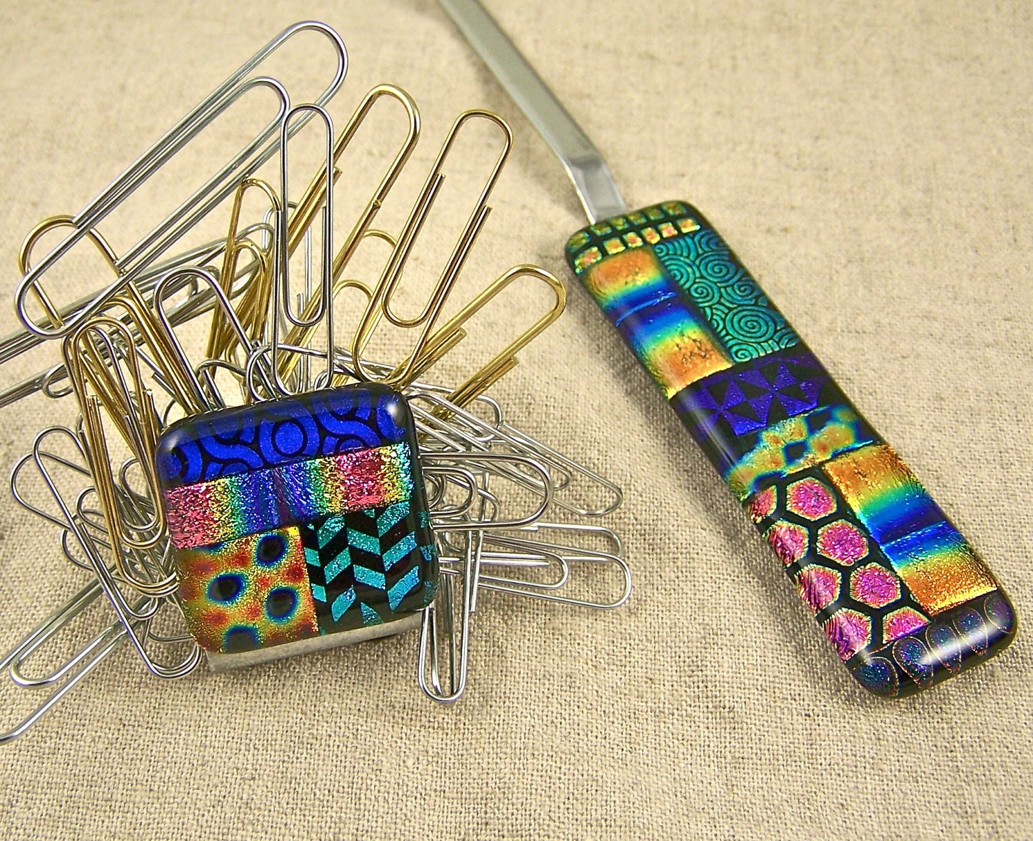 Desk Set Letter Opener & Paperclip by HaydenBrook on Etsy