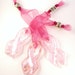 PIF Breast Cancer Commerative Pink Glass Ribbon Ornament
