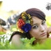 Flower Fascinator....Feather Fascinator...Flower Feather Fascinator...Fabric Flower Hat..blue....green..yellow...purple. orange...HANNAH