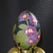 RESERVED for N. Garden primula on darkly grey background. Duck egg. Easter eggs.