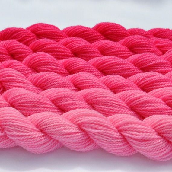 Items similar to Pink Gradient Yarn Color Shift Petal Pink on Etsy