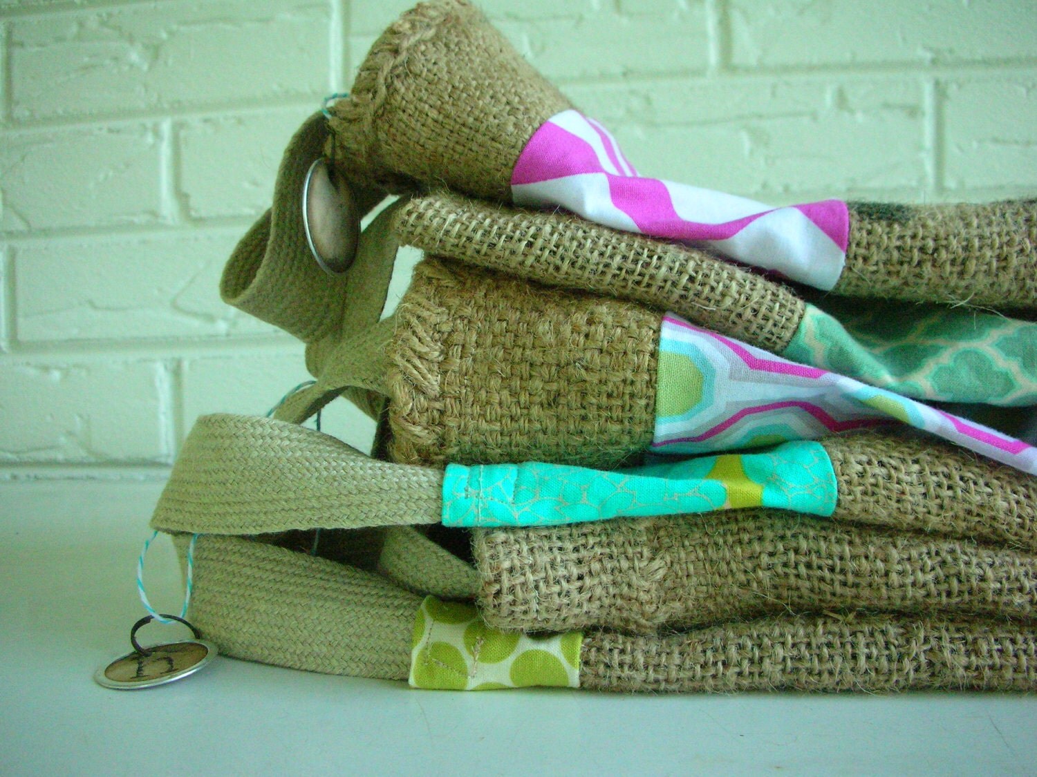 Wine Bottle Gift Bags Upcycled Burlap Coffee Sacks Black