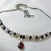 Labradorite Necklace, Garnet Necklace, Gemstone Necklace