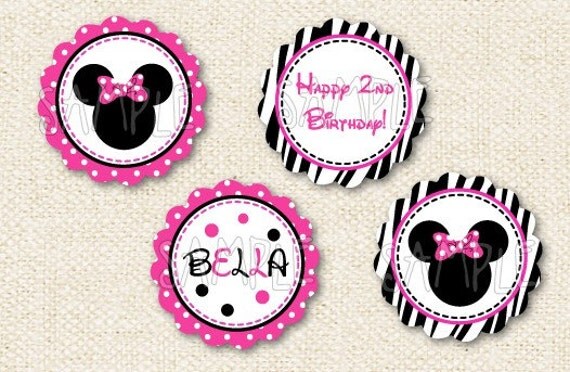 minnie mouse cupcake toppers Personalized DIY printable minnie mouse cupcake toppers Personalized DIY printable