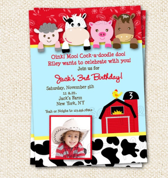 Barnyard Birthday Invitations 10