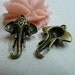 10pcs 15x21 mm Antique Bronze Lovely Elephant Head Charm Pendant C2069