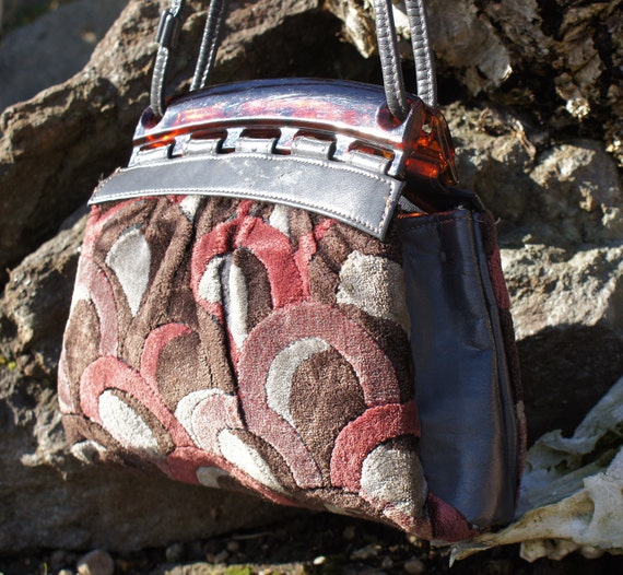 Items similar to 60's Modern Carpet Bag Purse on Etsy