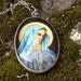Art Deco Virgin Mary Butterfly wing necklace