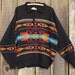 Italian wool 70's Navajo mens sweater